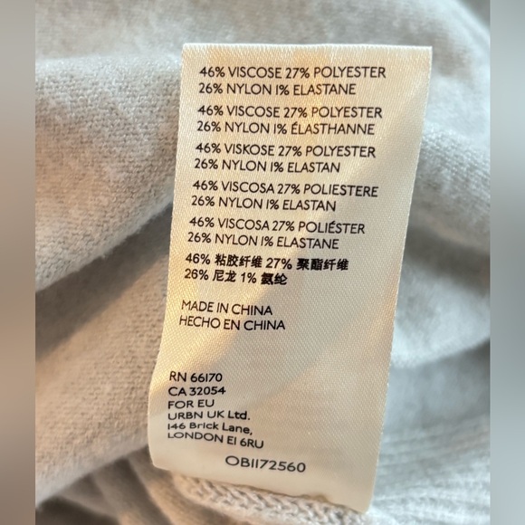 FREE PEOPLE Ottoman Slouchy Tunic Sweater Gray Ice Large - Picture 11 of 13